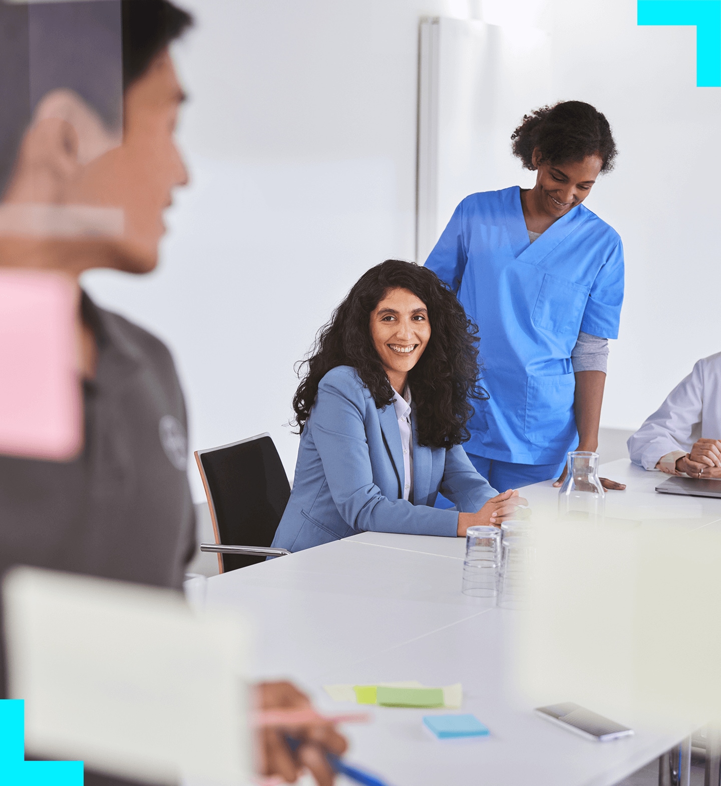 Healthcare workers in a meeting Healthcare workers in a meeting