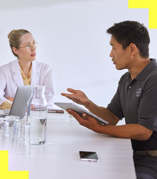 Healthcare professional IT consultation 